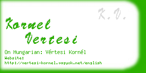 kornel vertesi business card